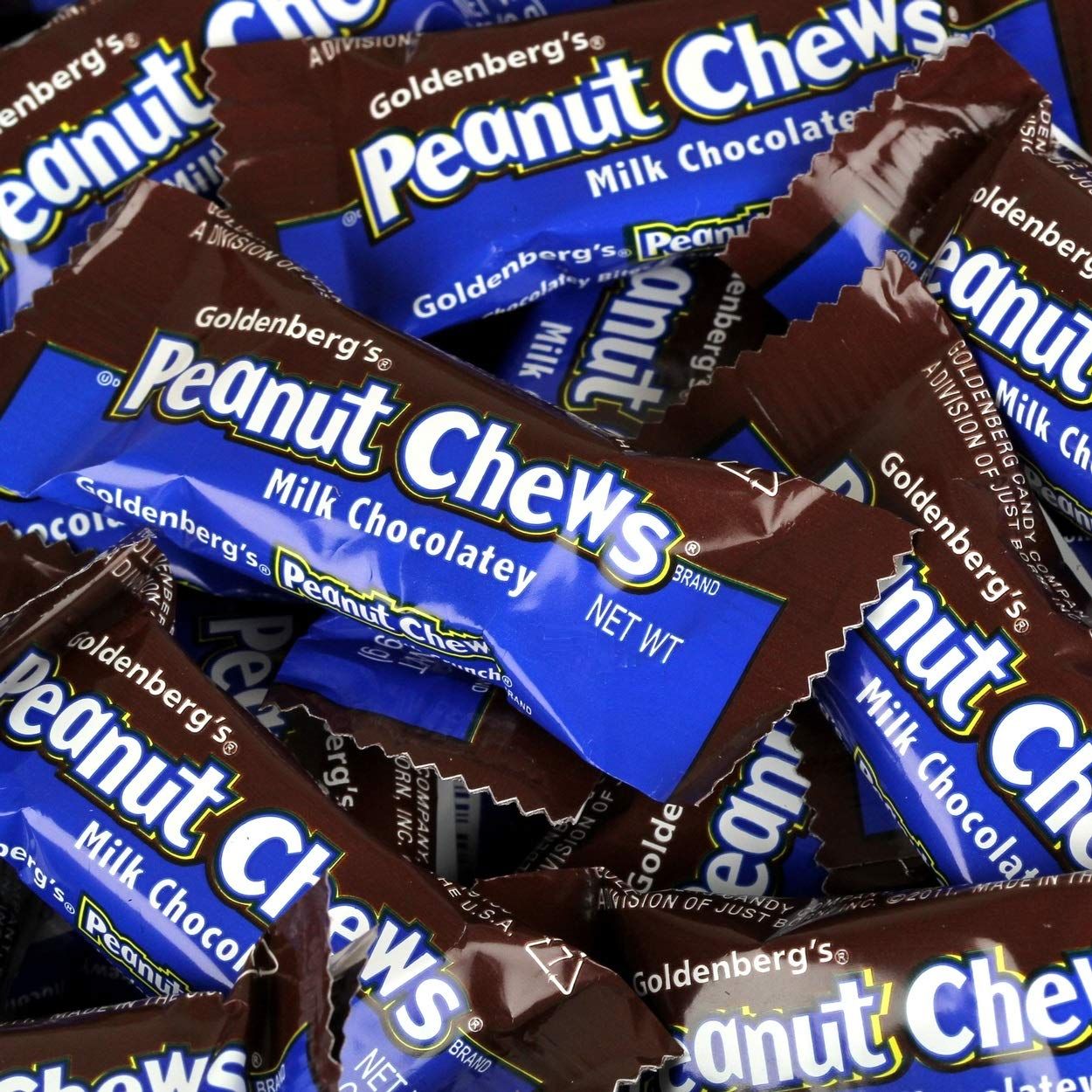 Goldenberg&#39;s Peanut Chews - Milk Chocolatey 2lb Bulk Bag From (Jersey Candy)