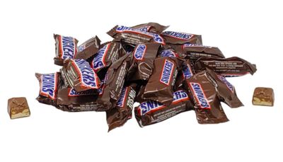 Snickers Fun Size Chocolate Caramel Candy Bars - 1 LB Resealable Stand Up Bulk Candy Bag (approx. 25 pieces) - Bulk Filler Candy for Holidays and Parties