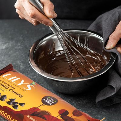 Sugar-Free Dark Chocolate Chips for Baking, 2 Bags of Lily's Baking Chips 9oz Each, Delicious Baking Chips Without the Sugar, Perfect Dark Chocolate Chips for Keto and Diabetic-Friendly Recipes