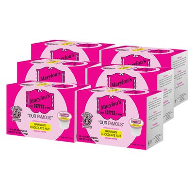 Marylous Coffee - Hawaiian Chocolate Nut Flavored Gourmet Coffee - Single Serve Coffee Pods, Compatible with Keurig Brewers - 72 Pods