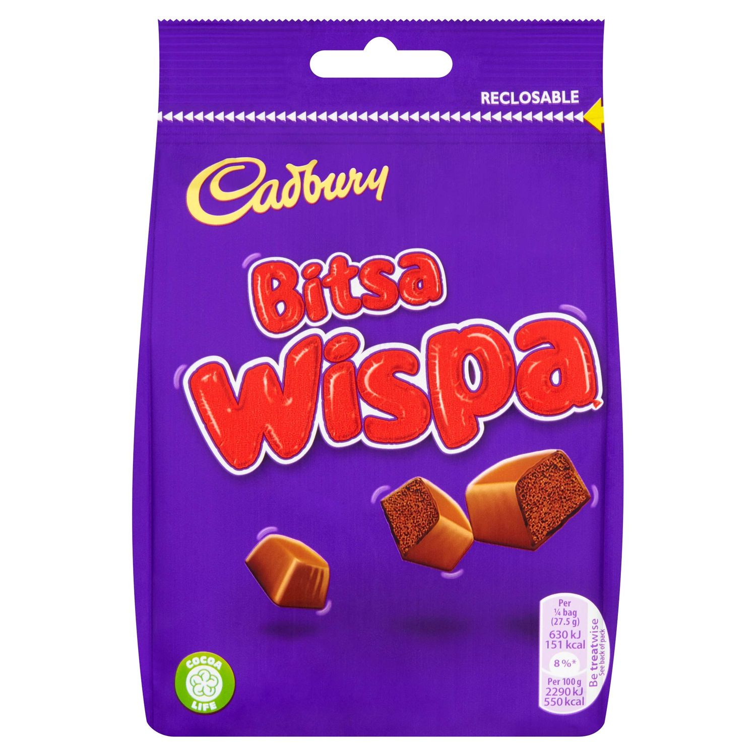 Original Cadbury Bitsa Wispa Chocolate Bag Candy Imported From The UK England The Very Best Of British Candy Delicious Mini Bites Of Wispa Perfect For Sharing &amp; Nibbling