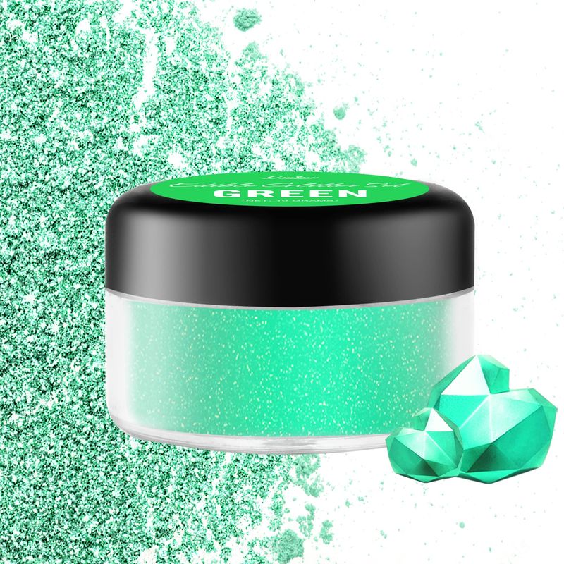 Edible Glitter - 10g Edible Luster Dust Metallic Food Grade Coloring Glitter for Drinks, Cake Decorating, Baking - Edible Dust Powder Shimmer Dusting Powder for Icing, Wine, Chocolate, Candy (Green)