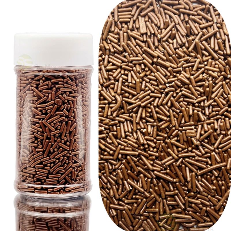 SE Si&amp;Moos Chocolate Jimmies Sprinkles Edible Chocolate Sprinkles Soft Jimmies Soft Sprinkles Christmas Cookie Decorations for Topping Ice Cream, Cookies, Cakes, Cupcakes, Dessert Decorating 2.75 OZ