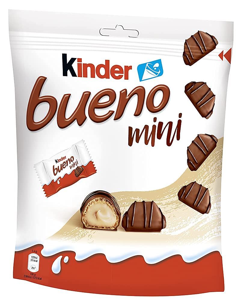 Mondelez Ferrero Kinder Bueno Mini Chocolate Bars With Milk Hazelnut Cream - 1 Bag Of Individually Packaged 108 g 3.80 Ounce Germany