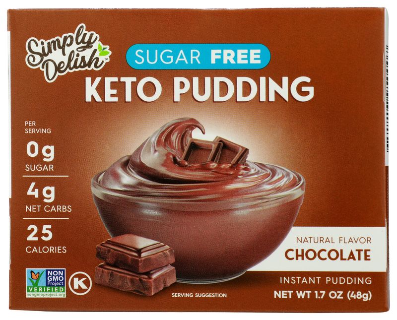 Simply Delish Natural Instant Chocolate Pudding Pie Mix, Sugar Free, 1.7 Ounce (Pack of 6)