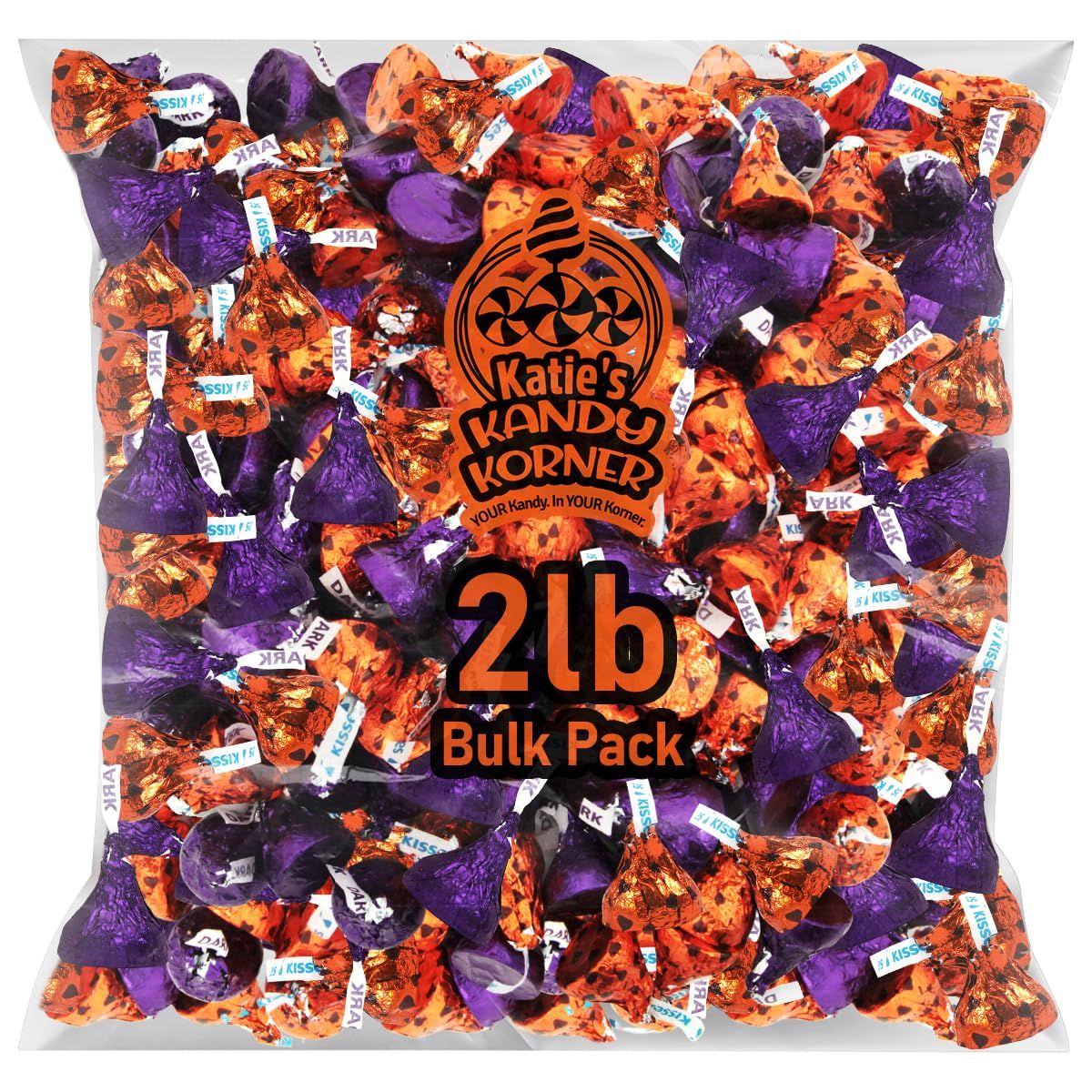 Kisses Chocolate Mix, Pack of HersheysDarkChocolate Kisses and HersheysKisses Hazelnut, Ideal for Party Favors, Perfect HersheysKisses (2 Lb)