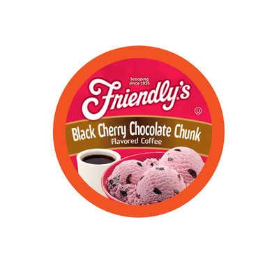 Friendly&#39;s Flavored Ice Cream Coffee Pods, Compatible with Keurig K Cup Brewers (Black Cherry Chocolate Chunk, 40 Count)