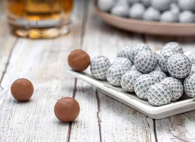 Madelaine Solid Milk Chocolate Golf Ball Party Favors Wrapped In Italian Foil (1/2 LB)