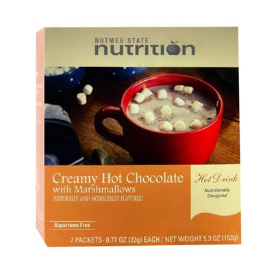 Nutmeg State Nutrition - High Protein Hot Cocoa - Instant Low Carb, Low Calorie Hot Chocolate Mix with 15g Protein, 7 Servings Per Pack (Creamy Hot Cocoa w/Marshmallows)