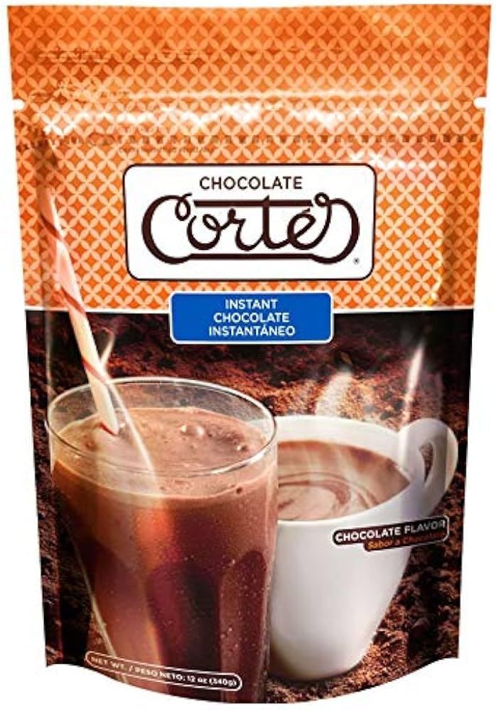 Cortes Instant Chocolate - Made in Puerto Rico by Cortes Hermanos - 12 oz Bag