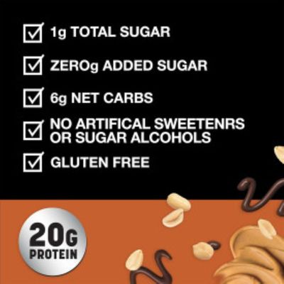 KIND Protein MAX Crispy Chocolate Peanut Butter Snack Bars, 20g of Protein, Keto Friendly, 1g of Sugar Per Bar, Gluten Free, 4 Count Box