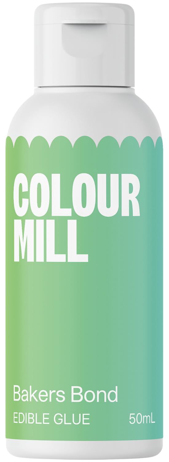 Colour Mill Edible Glue Cookie Decorating Supplies - 50 ML - Edible Adhesive for Baking, Decoration Bonding Gingerbread Frosting Decorating Supplies - Use with Fondant, Gum Paste, Chocolate, Marzipan