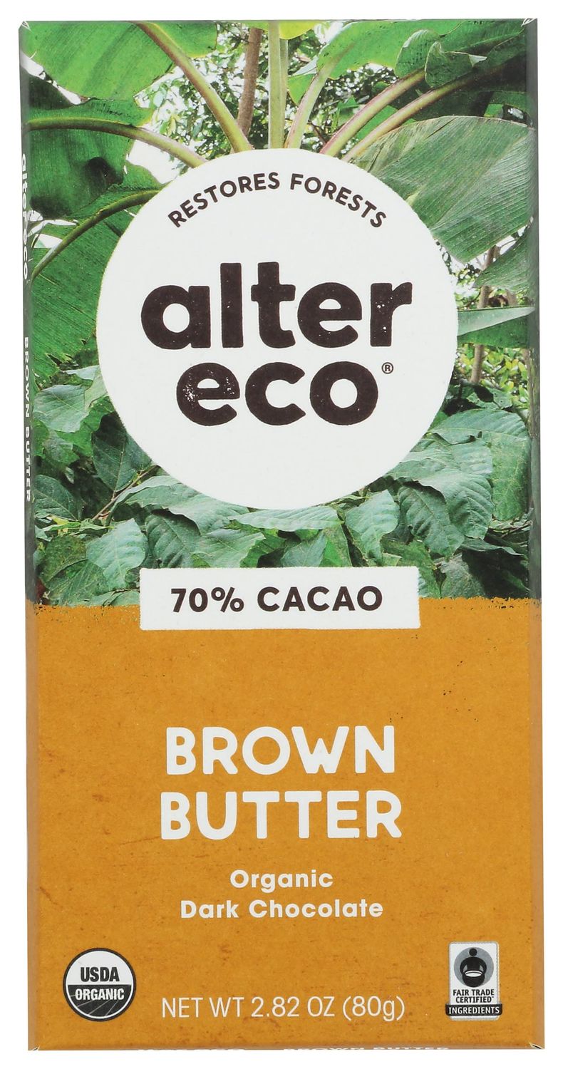 ALTER ECO CHOCOLATE BAR DARK BROWN BUTTER, 2.82OZ, 12PACK