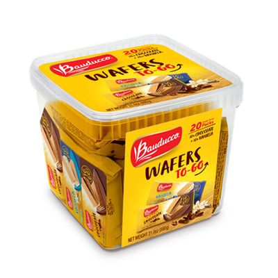 Bauducco Chocolate &amp; Vanilla Wafer Cookies - Convenient Single Serve Wafer Cookies With 3 Layers of Cream - Delicious Sweet Snack on the go or Dessert 28.2oz (Pack of 20)