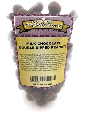 Milk Chocolate Double Dipped Peanuts, Bulk Size (1 lb. Resealable Zip Lock Stand Up Bag)
