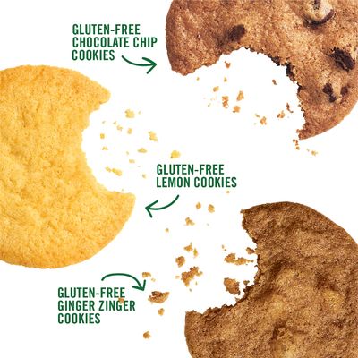 Tate's Bake Shop Gluten Free Cookies Variety Pack, Lemon, Ginger Zinger and Chocolate Chip Cookies, 3 - 7 oz Bags