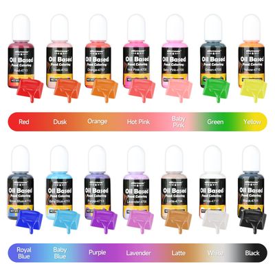 Oil Based Food Coloring for Chocolate: Updated 14 Colors Oil Food Coloring for Candy Melts, YouTook Edible Food Dye Coloring for Cake Decorating, Chocolate and Candy Coloring- .5 Fl.Oz Bottles.