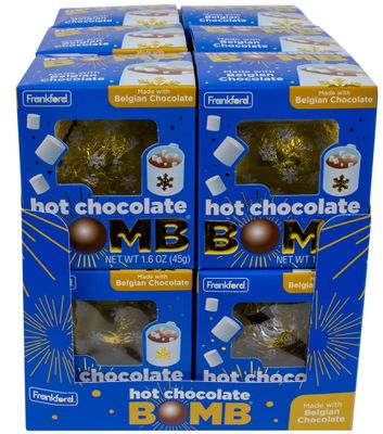 Frankford Original Hot Chocolate BOMB, 12 Pack, Hot Cocoa Melting Ball, Bulk Stocking Stuffers and Christmas Gifts, by Frankford Candy