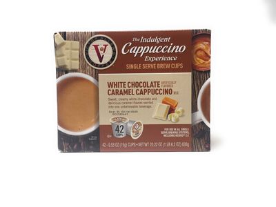 Victor Allen Indulgent White Chocolate Caramel Cappuccino Single Serve Cups - 42 Count