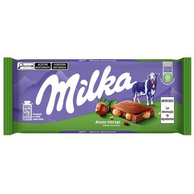 MILKA Whole Hazelnut Milk Chocolate (3.5oz / 100g Bar)