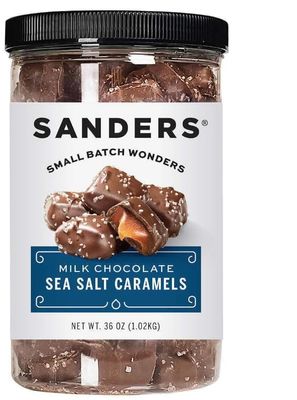 Sanders Chocolate Variety 2-Pack Set - One Dark Chocolate and One Milk Chocolate Sea Salt Caramels - 36 Oz.