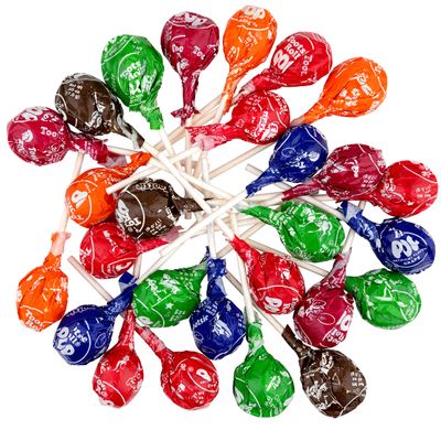Tootsee Pops 2lbs. (48 Pops) Assorted Flavors - Original Chocolate, Cherry, Orange, Grape and Raspberry. - by Snackadilly