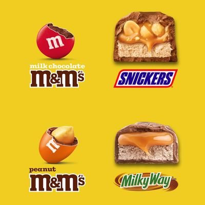 M&amp;M'S, SNICKERS &amp; MILKY WAY Fun Size Chocolate Christmas Candy Stocking Stuffers, 19.2 Oz Bulk Bag