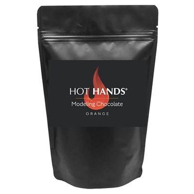 Modeling Chocolate, Premium Gourmet Modeling Chocolate for cakes in ORANGE 1 Pound Pack by HOT HANDS Modeling Chocolate for Cookies, cakes and cake pops