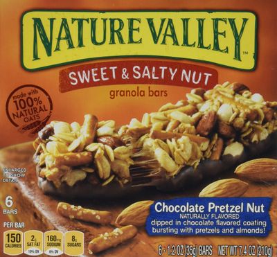 Nature Valley, Granola Bars, Sweet &amp; Salty, Chocolate Pretzel Nut , 7.4oz Box (Pack of 4)