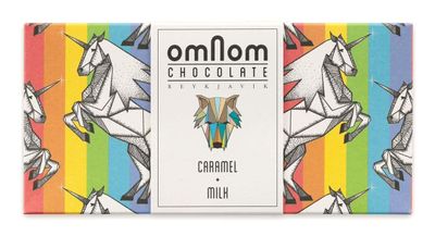 OmNom Caramel + Milk Pride Bar | Icelandic Bean To Bar Chocolate by OMNOM CHOCOLATE REYKJAVIK | 1 x 60g Bar