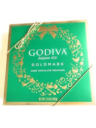 Godiva Chocolatier 9PC Holiday Goldmark Dark Chocolate Gift Box