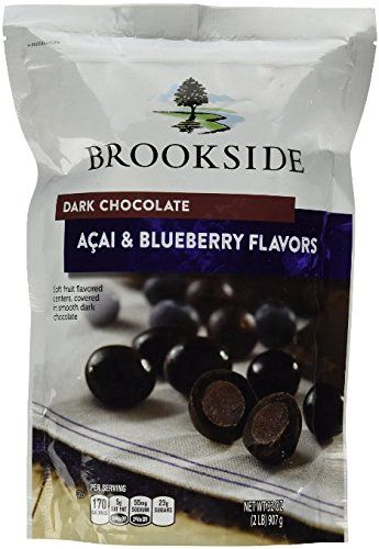 (Pack of 2) Brookside Dark Chocolate Acai with Blueberry 2 Pounds Resealable Bag (Total 4 lbs)