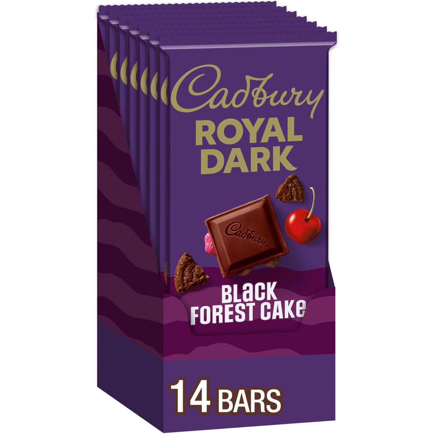 CADBURY ROYAL DARK Black Forest Cake Dark Chocolate Candy Bars, 3.5 oz (14 Count)