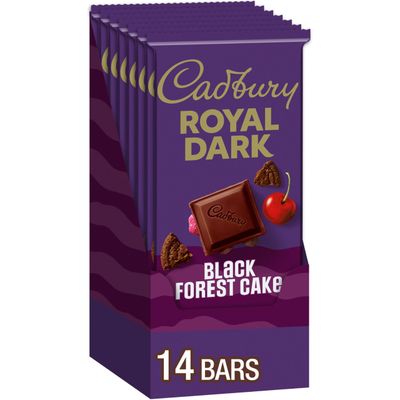 CADBURY ROYAL DARK Black Forest Cake Dark Chocolate Candy Bars, 3.5 oz (14 Count)