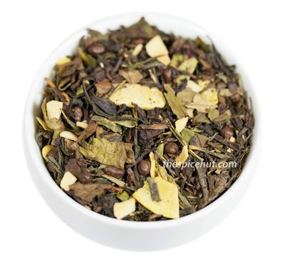 Almond Chocolate, Loose Leaf Green Tea - Caffeinated, Hot &amp; Iced | bulk 8oz, 80-100 cups | The Spice Hut, First Sip of Tea