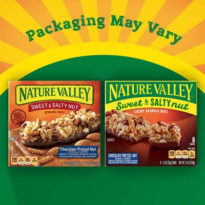 Nature Valley, Granola Bars, Sweet &amp; Salty, Chocolate Pretzel Nut , 7.4oz Box (Pack of 4)