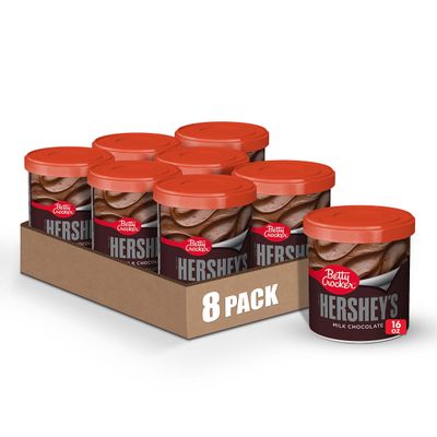 Betty Crocker Gluten Free Hershey&#39;s Milk Chocolate Frosting, 16 oz. (Pack of 8)