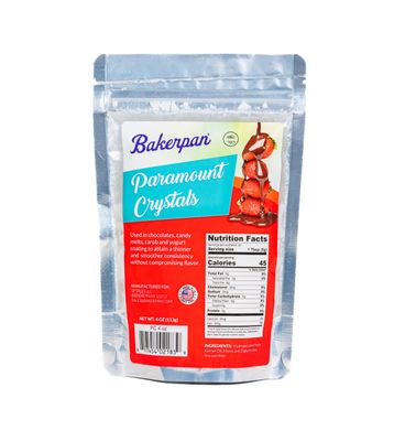 Bakerpan Paramount Crystals for Thinning Chocolate, Carob &amp; Yogurt Coating, Chocolate &amp; Candy Melts - 4 Ounces