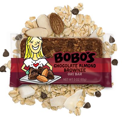 Bobo's Oat Bars, Gluten Free Bars, Chocolate Almond Brownie, Pack of 12