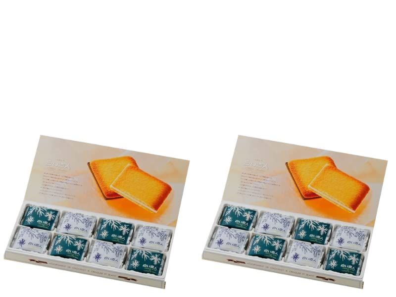 Japanese Decor Sakura Shiroi Koibito Cookies Assortments White &amp; Black Chocolate 24 Pcs x 2 Boxes (48 Pcs) For Gifts And Presents