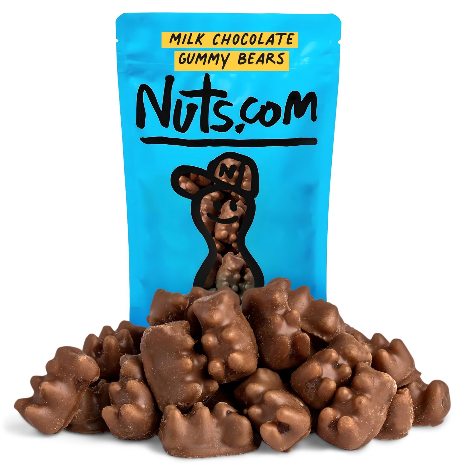 Nuts.com - Milk Chocolate Gummy Bears - 2 Pound Bag, Tasty Snack for Adults &amp; Kids - For Parties, Office Functions, Holiday Gatherings &amp; Home Snacking