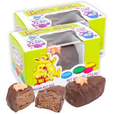 Gourmet Milk Chocolate Pecan Nut Egg, Rich and Crunchy Candy, Easter Basket Fillers, 4 Ounces, (Pack of 2)