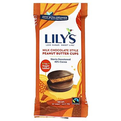 Lily&#39;s Sweets, Milk Chocolate Style Peanut Butter Cups, 1.25 Ounce