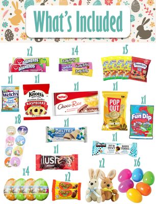 Eva's Gift Universe Easter Snack Gift Tin Basket (41 Count) Candy Chocolates Care Package for Family Friends Kids Coworkers