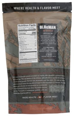 Olde Man Granola Gluten Free Granola - Non-GMO Healthy Granola Cereal - Soft Whole Grain Oats, Butter, Brown Sugar - Handmade in Colorado (Chocolate Nut, 12oz Pack)