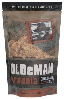 Olde Man Granola Gluten Free Granola - Non-GMO Healthy Granola Cereal - Soft Whole Grain Oats, Butter, Brown Sugar - Handmade in Colorado (Chocolate Nut, 12oz Pack)
