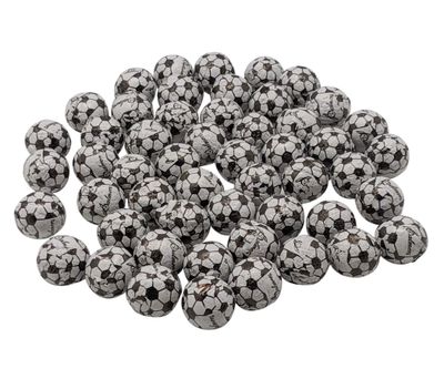 Chocolate Soccer Balls - 1 LB Resealable Stand Up Bulk Candy Bag (approx. 80 pieces) - Individually Wrapped Mini Chocolate Balls - American Soccer Themed Novelty Candy