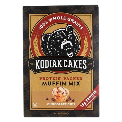 Kodiak Cakes - Protein-Packed Muffin Mix Chocolate Chip - 14 Oz. (Pack of 2)