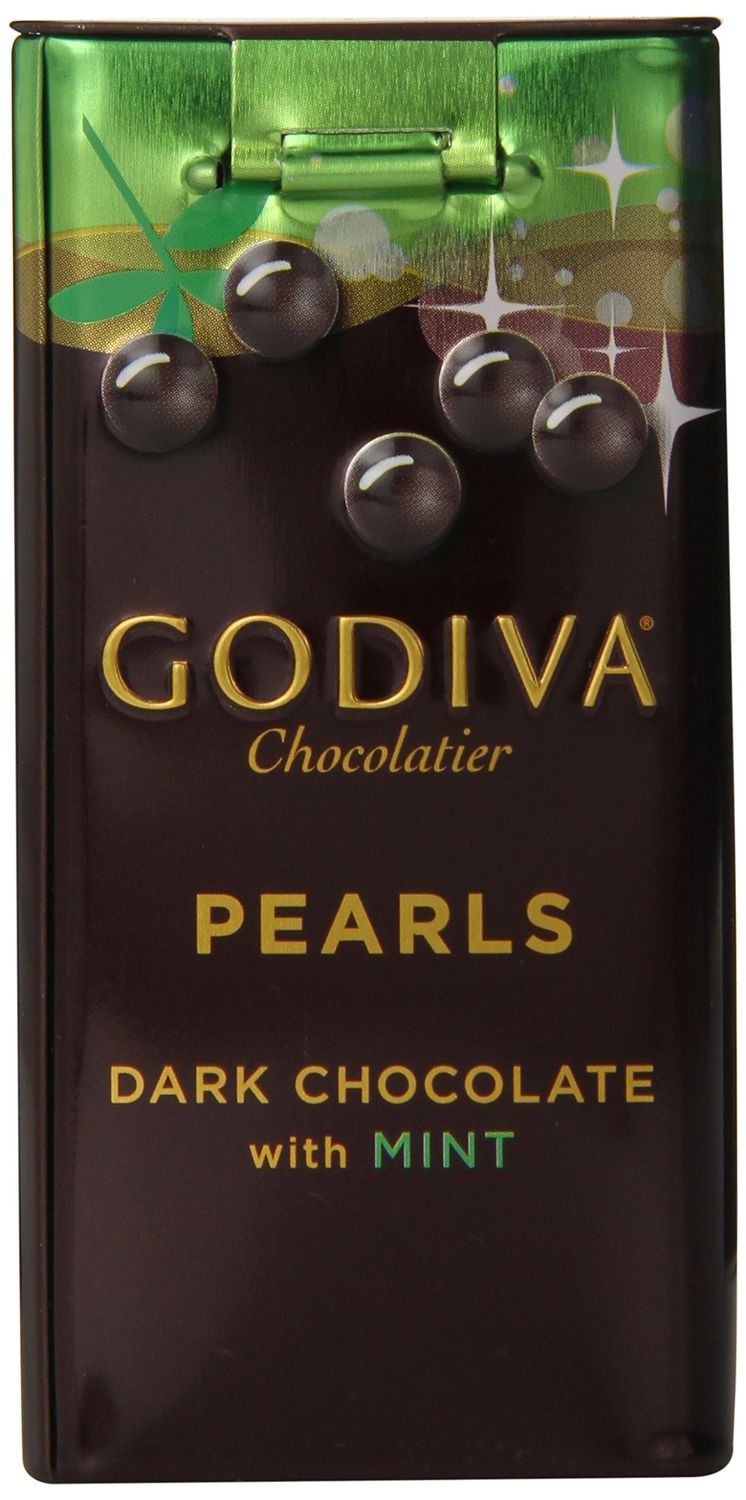 Godiva Dark Chocolate Mint Pearls, 1.5000-ounces (Pack of 6)