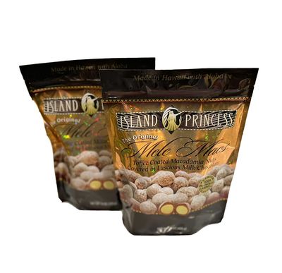 Island Princess 2 set - Mele Macs Toffee Coated Macadamia Nuts Covered in Milk Chocolate (15 Ounce Bag)